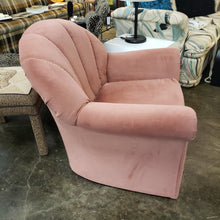 Load image into Gallery viewer, Pink Velvet Shell Back Post Modern Chair

