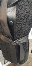 Load image into Gallery viewer, Curly Lamb &amp; Leather Waist Coat
