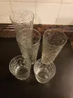 Anchor Hocking Clear Lido Milano Crinkle Glass Tumblers