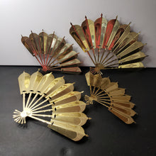 Load image into Gallery viewer, Brass Oriental Fans Wall Decor
