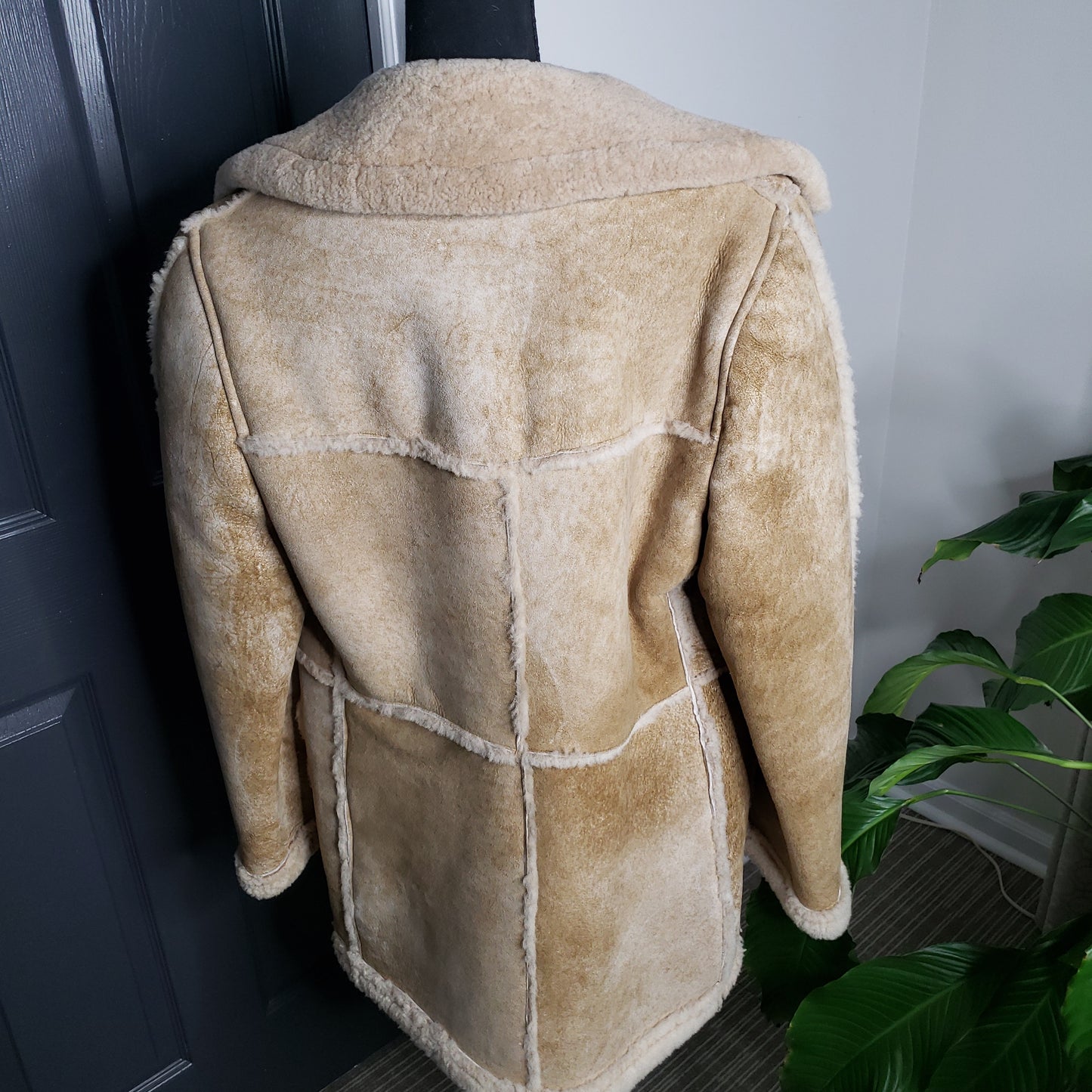 Sullivans Beige Brown Soft Shearling 3/4 Coat