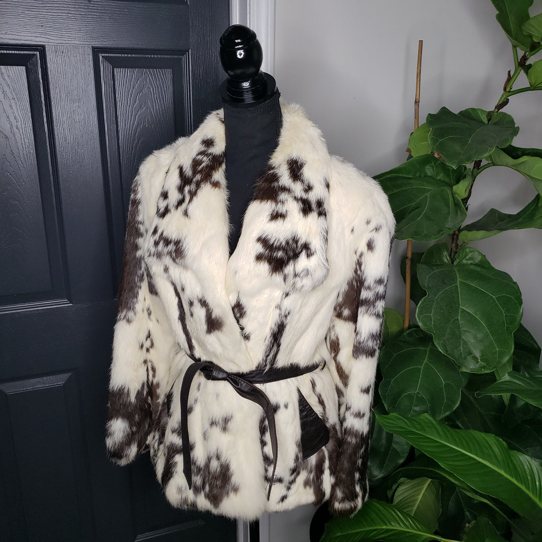 Spotted Fur Hip Coat