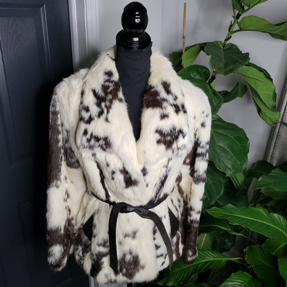 Spotted Fur Hip Coat