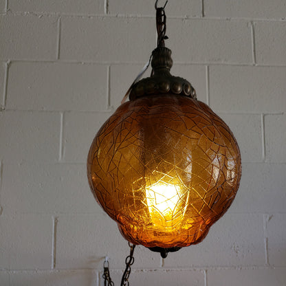 Amber Swag Hanging Lamp