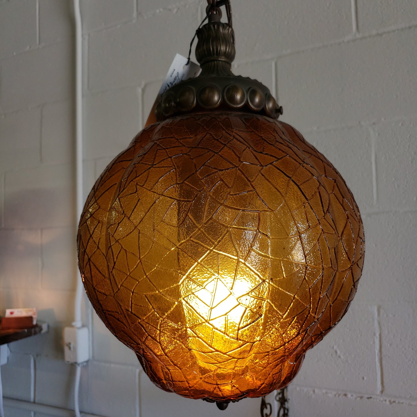 Amber Swag Hanging Lamp