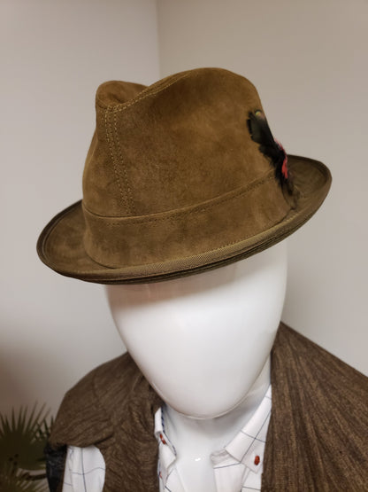 Vintage Suede Resistol Fedora