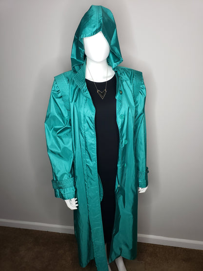 Totes Belted Raincoat w/ Detachable Hood