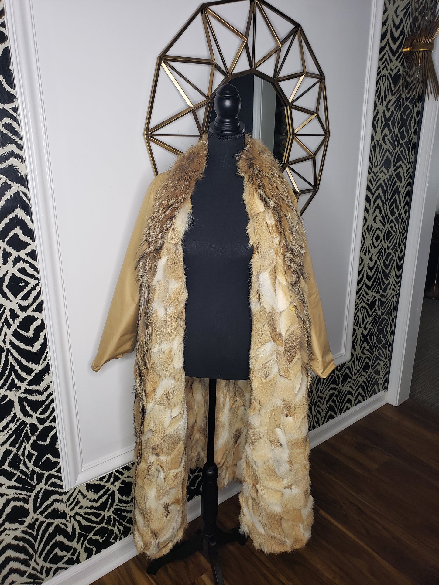 Custom Coyote Fur Reversible All Weather Coat