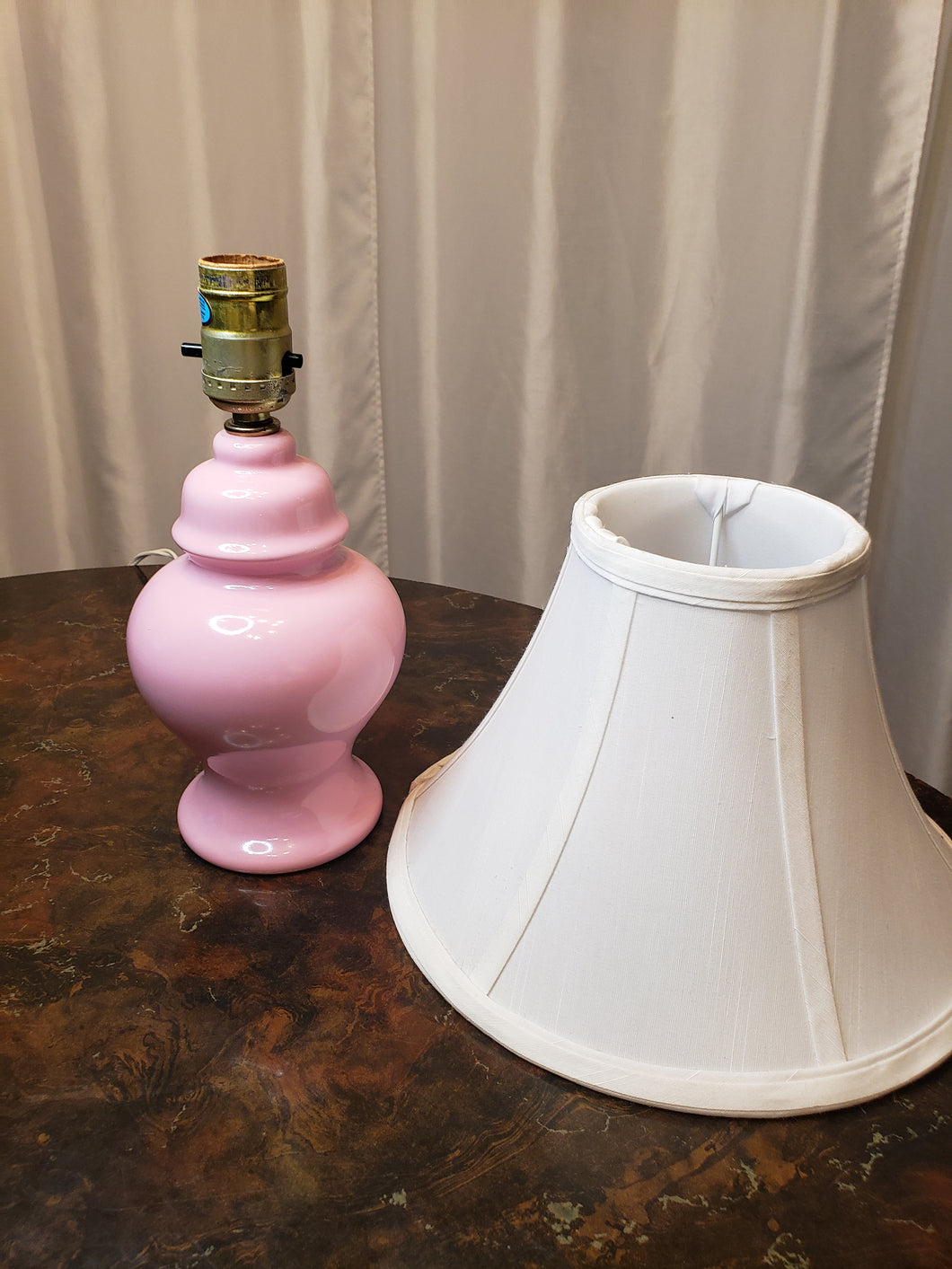 Pink Ginger Jar Lamp