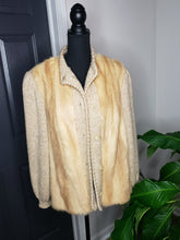 Load image into Gallery viewer, Evans Mink Fur Vested Wool Sweater
