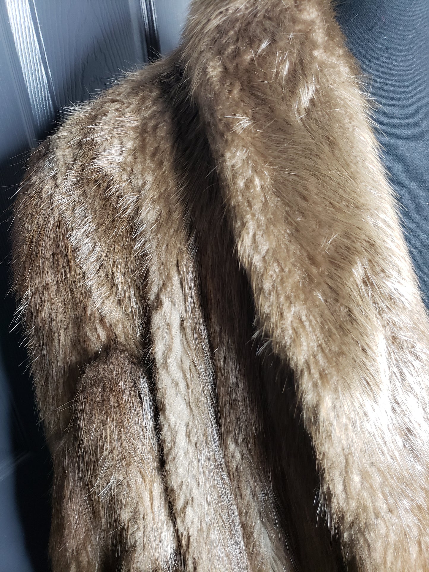 Long Hair Beaver Fur Coat