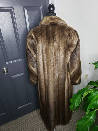 Long Hair Beaver Fur Coat