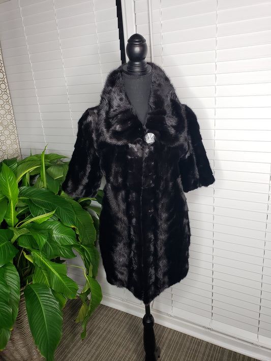 G. A- Class Short Sleeve Mink Fur Jacket