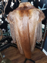 Load image into Gallery viewer, Beaver &amp; Suede Sleeve 3/4 Length Coat
