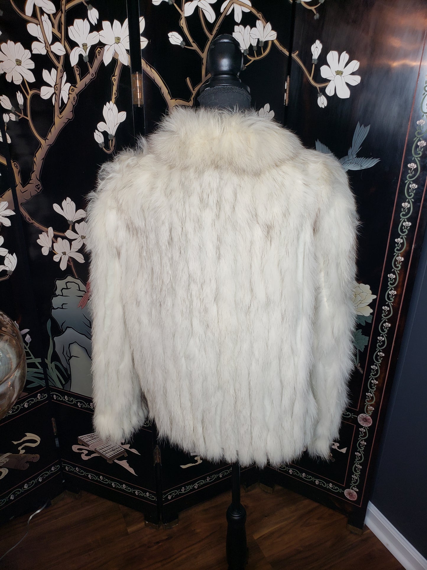 Evans Blue Fox Fur Waist Jacket