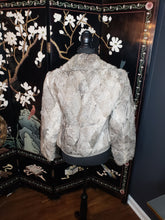 Load image into Gallery viewer, Dino Rico Gray Patchwork Rabbit Fur Bomber Jacket
