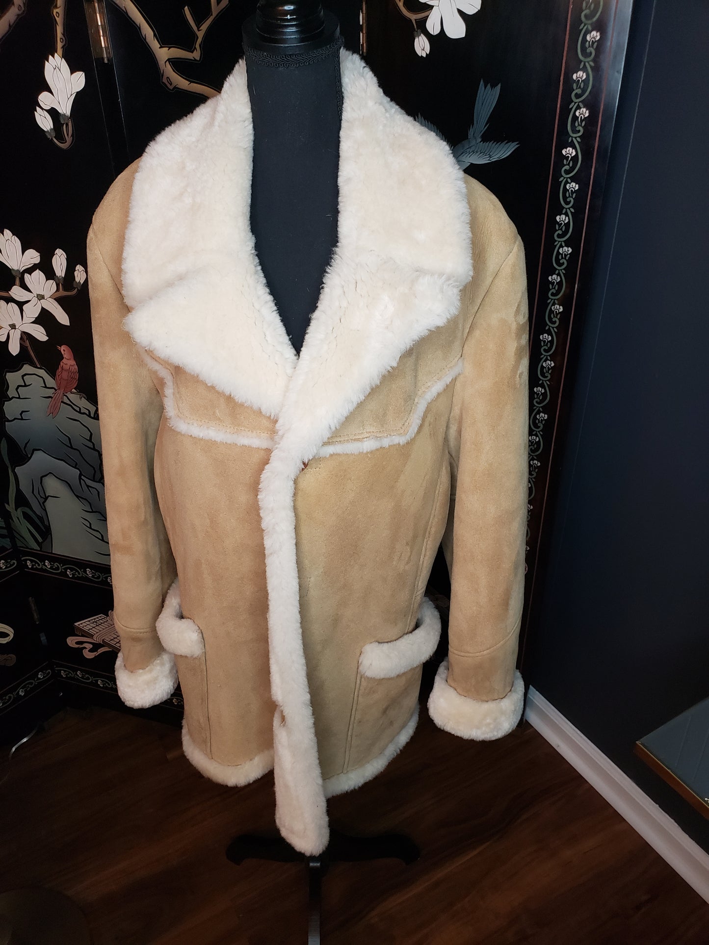 Men's Light Tan Sheepskin Shearling Coat