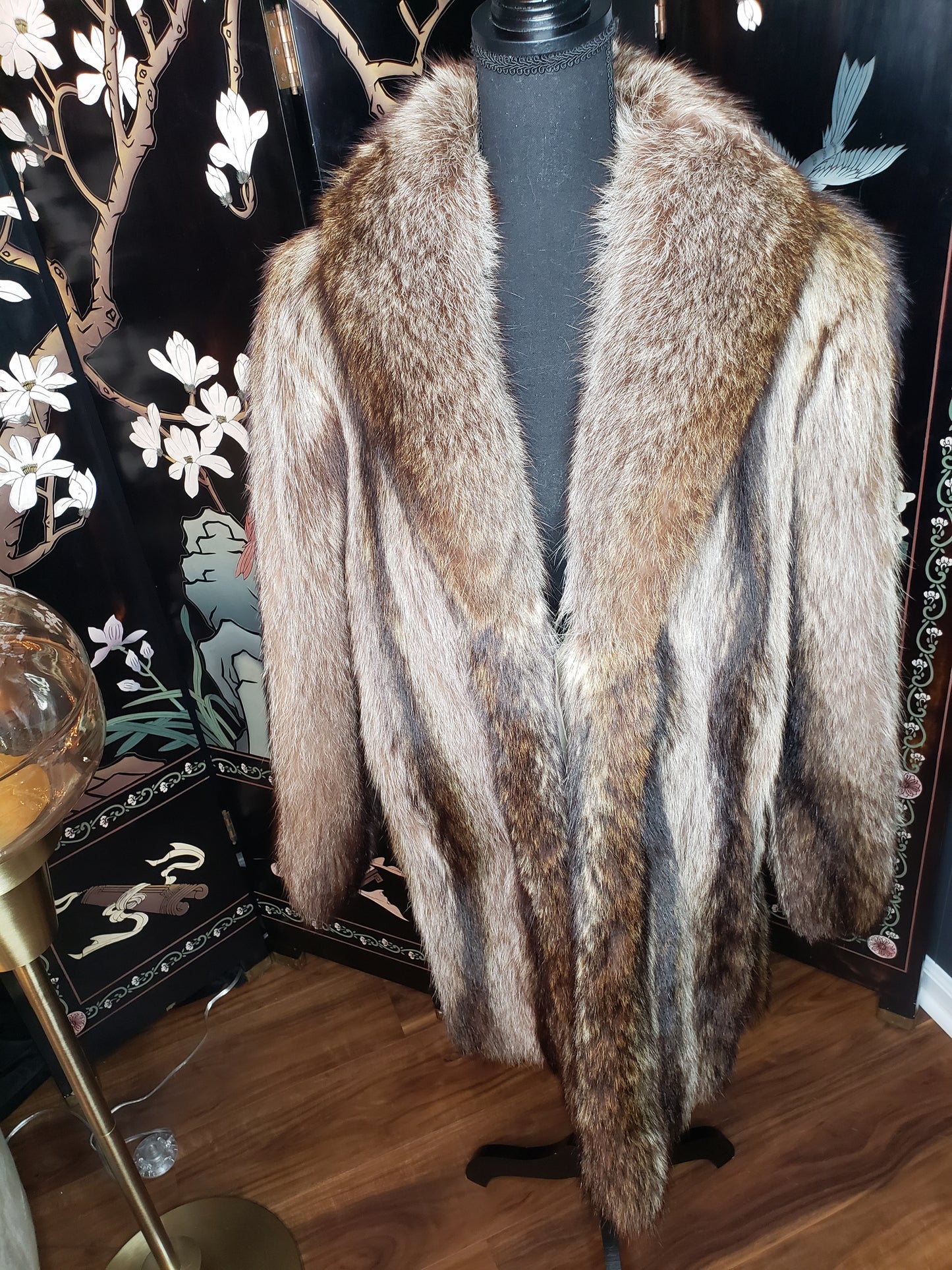 New Raccoon Fur Swing Coat