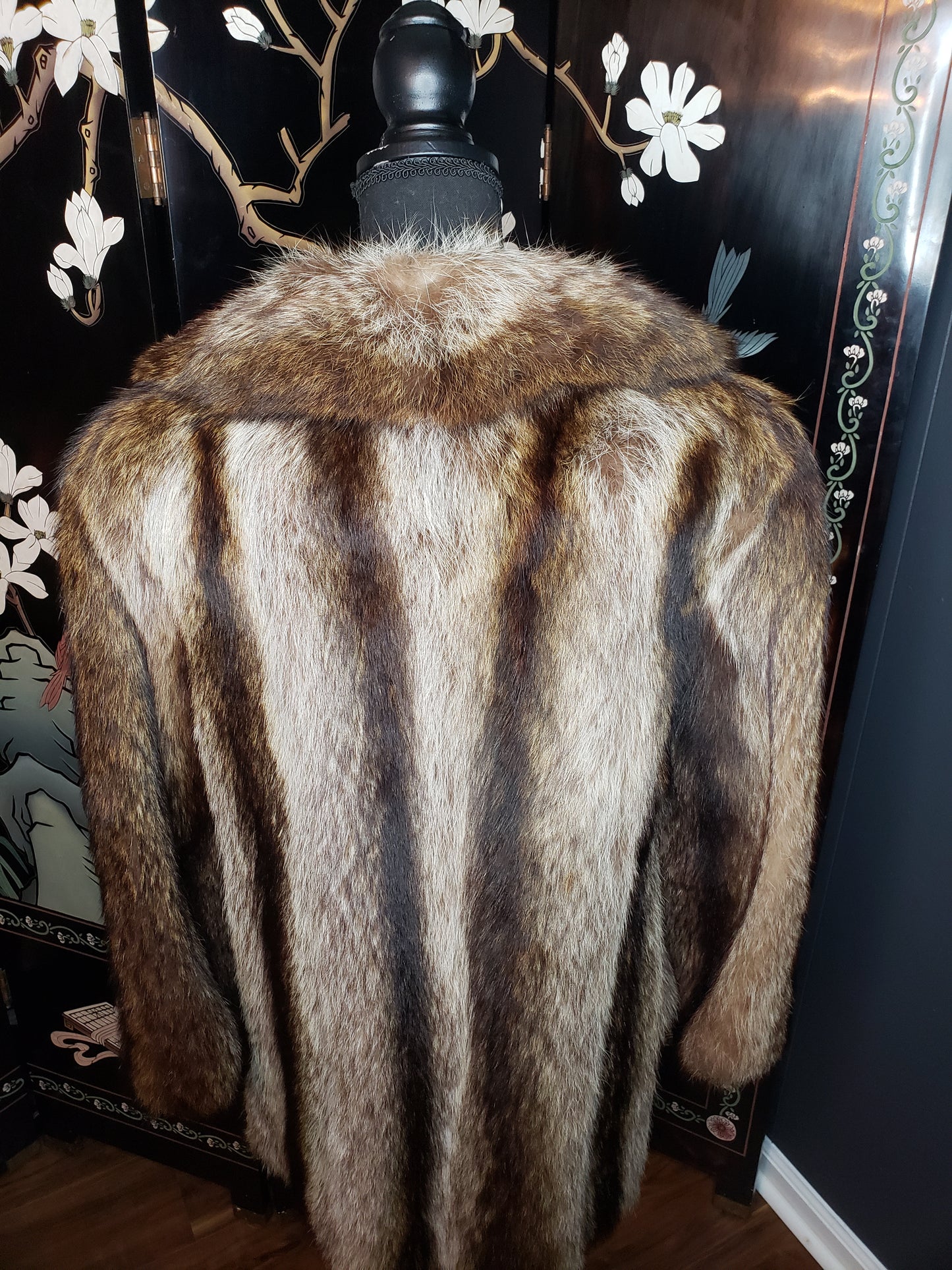 New Raccoon Fur Swing Coat