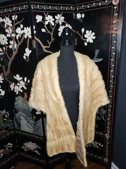 Golden Mink Fur Stole