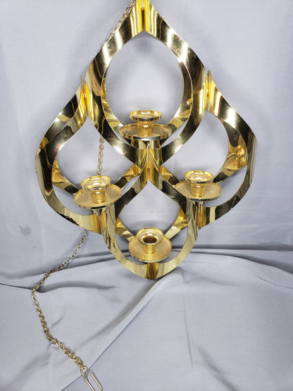 1960's Mascot  Gold Metal Candelabra Mobile