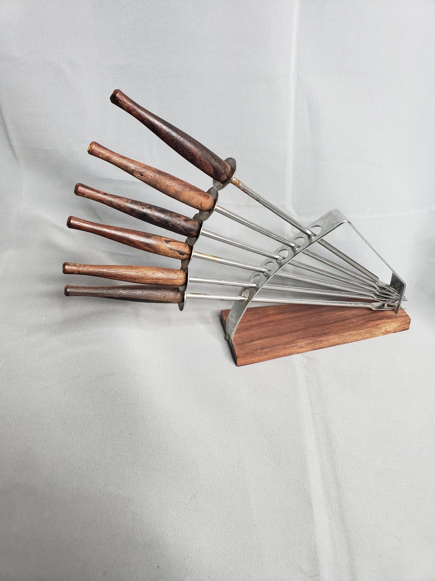 Wood Fondue Skewer Holder