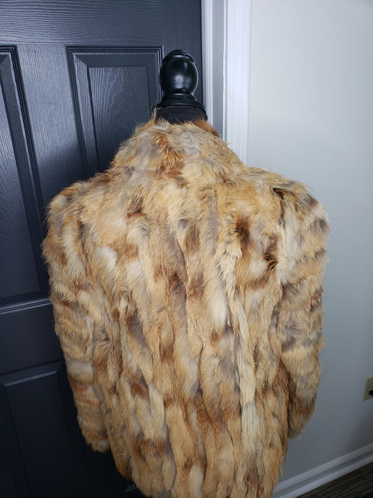 Red Fox Straight Line Fur Jacket