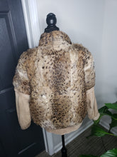 Load image into Gallery viewer, Tan Rabbit Fur &amp; Suede Sleeve Jacket

