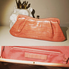 Load image into Gallery viewer, Banana Republic Orange Leather Clutch Purse
